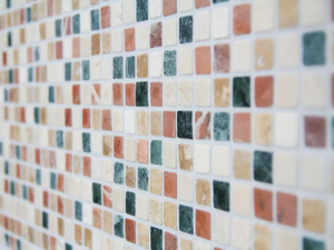 MARMO - 5999504 - Botticino, travertine, Rosso Verona and Verde Alpi marble mosaic - Floor tile-stone by Mosaix