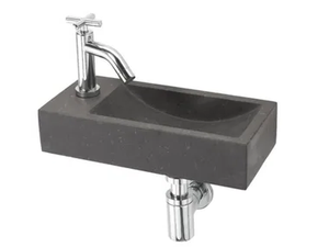 WERNER - Limestone wall-mounted washbasin - Washbasin by Mosaix