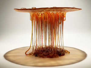 POMEGRANATE SYRUP - Glass centerpiece / sculpture - Styling by Mosche Bianche