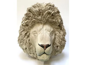 WHITE LION - Ceramic sculpture - Styling by Mosche Bianche