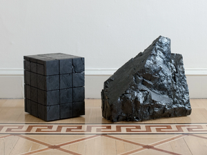 ANTHRACITE COAL - Square stone coffee table - Coffee table by MOVIMENTO