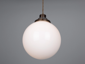 GENTRY 25CM OPAL GLOBE - Handmade pendant lamp - Ceiling lamp by mullan lighting