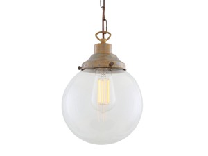 RIAD CLEAR GLOBE PENDANT LIGHT 20CM - Handmade pendant lamp - Ceiling lamp by mullan lighting