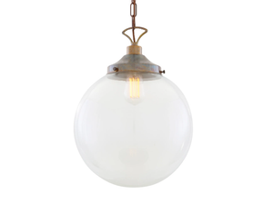 RIAD CLEAR GLOBE PENDANT LIGHT 35CM - Handmade pendant lamp - Ceiling lamp by mullan lighting