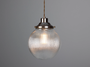 STANLEY 200MM HOLOPHANE GLOBE PENDANT - Handmade pendant lamp - Ceiling lamp by mullan lighting