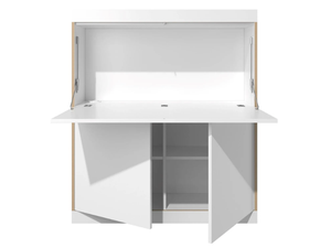 FLAI HOME-OFFICE - Wooden secretary desk with flap doors - Desk by Müller Small Living