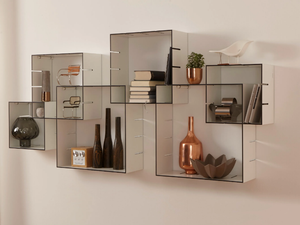 KONNEX - Wall-mounted sectional bookcase - Cabinet by Müller Small Living