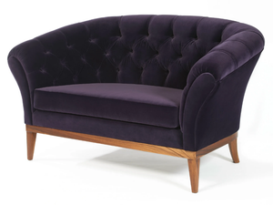 BE MINE - Tufted velvet armchair with armrests - Armchair by Munna