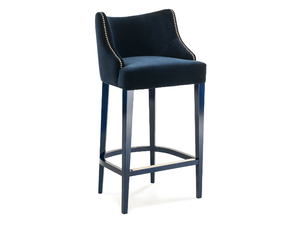 BECOMES ME - High velvet stool with footrest - Stool by Munna