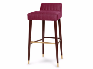 CHARLOTTE - High fabric stool with footrest - Stool by Munna