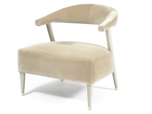 FEMINA - Upholstered velvet easy chair with armrests - Armchair by Munna