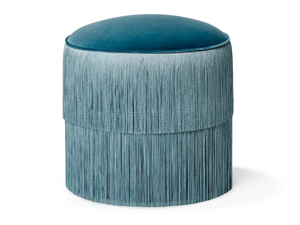 FRINGES - Round velvet pouf - Pouf by Munna