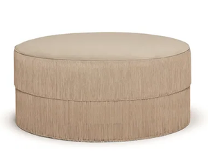 FRINGES - Upholstered round velvet pouf - Pouf by Munna