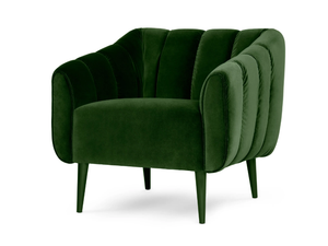 HOUSTON - Upholstered velvet armchair with armrests - Armchair by Munna