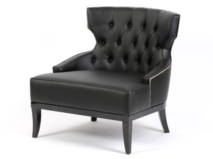 MONSIEUR T - Tufted leather armchair with armrests - Armchair by Munna