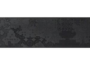 BAS-RELIEF PATCHWORK NERO - Indoor porcelain stoneware wall/floor tiles - Wall tile-stone-brick by Mutina