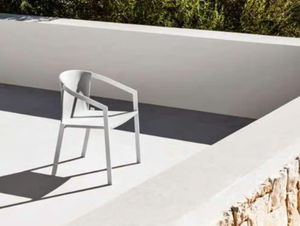 PUSH - Dining armchair with aluminum backrest - Armchair by MY YOUR