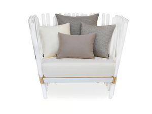 HOUDINI - Fabric garden armchair with armrests - Armchair by Myface