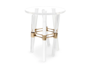 HOUDINI - Round acrylic high side table - Side table by Myface