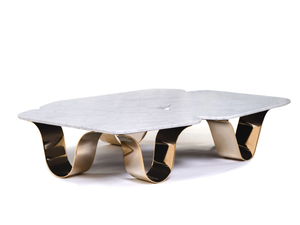 KAI - Low marble garden side table - Side table by Myface