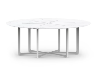 NERO - Round Carrara marble garden table - Table by Myface