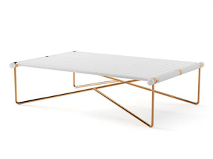 NOA - Rectangular low aluminium garden side table - Side table by Myface