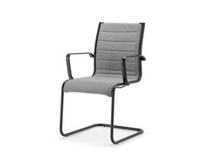 AALBORG LINE 03 BK - Cantilever chair with armrests - Chair by Nahu