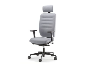 AVA H24 01 PT - Swivel fabric office chair with 5-Spoke base with armrests - Office Chair by Nahu