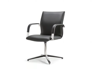 BERLIN 04 - Trestle-based swivel chair with armrests - Office Chair by Nahu