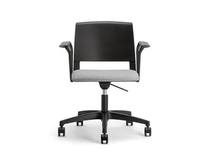 CLIO COVER 03 - Swivel plastic chair with 5-spoke base with armrests - Chair by Nahu