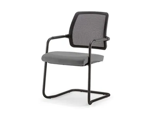 KOS AIR 01 BK - Cantilever chair with armrests - Chair by Nahu