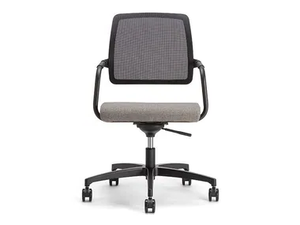 KOS AIR 03 BK - Swivel chair with armrests with 5-spoke base - Office Chair by Nahu
