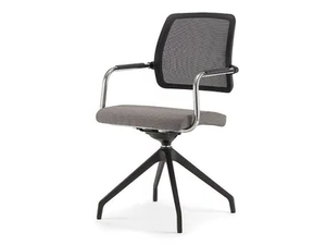 KOS AIR 05 - Swivel trestle-based chair with armrests - Chair by Nahu