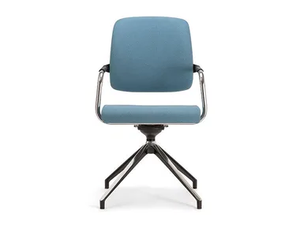 KOS SOFT 04 - Swivel trestle-based chair with armrests - Chair by Nahu