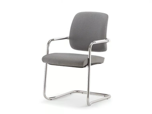 KOS WHITE SOFT 01 - Cantilever chair with armrests - Chair by Nahu