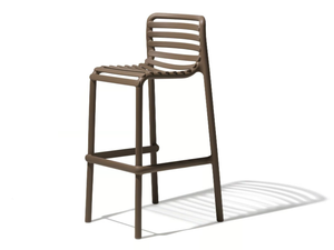DOGA - Polypropylene garden stool with back - Stool by Nardi