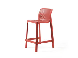 NET STOOL MINI - Stackable fiberglass stool with back - Stool by Nardi