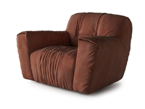 ARGO - Swivel armchair with armrests - Armchair by Natuzzi Italia