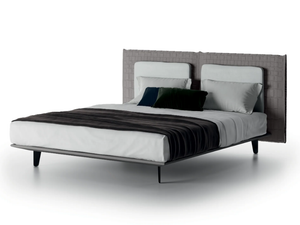 CAMPUS - Double bed with upholstered headboard - Bed frame by Natuzzi Italia