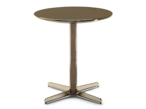 CAMPUS - Round wood veneer high side table - Coffee table by Natuzzi Italia