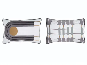DYSIDEA - Rectangular embroidered fabric cushion - Accessories by Natuzzi Italia