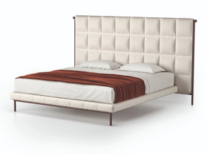 EMA - Double bed with high headboard - Bed frame by Natuzzi Italia