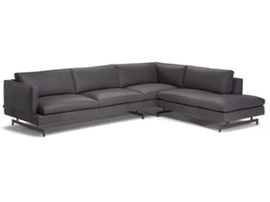 JEREMY - Leather sofa with chaise longue - Sofa by Natuzzi Italia
