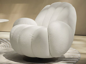 SEASHELL - Swivel fabric armchair - Armchair by Natuzzi Italia