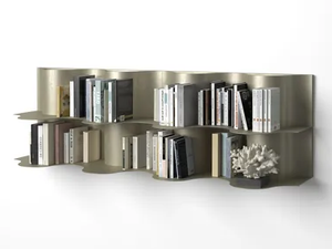 TIDE - Modular floating steel bookcase - Cabinet by Natuzzi Italia