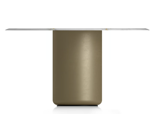 VOYAGE - Round table with powder coated steel base - Table by Natuzzi Italia