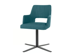 AMA PO02 - Swivel fabric chair with 4-spoke metal base with armrests - Chair by New Life