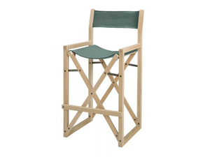 DOLCEVITA REGISTA SG01 - Folding high beech stool with back - Stool by New Life