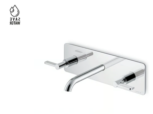 BLINK CHIC 71021E / 71121E - 3 hole wall-mounted washbasin tap with plate - Tap by Newform