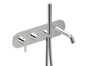 BLINK CHIC 71071E / 71171E - Wall-mounted bathtub set with hand shower and diverter - Tap by Newform